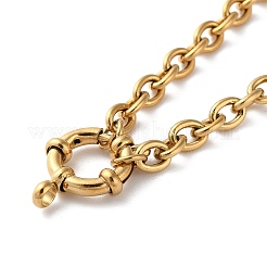 316 Surgical Stainless Steel Ring Pendant Necklaces&nbsp;NJEW-D059-01B-G