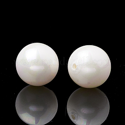 Eco-Friendly Plastic Imitation Shell Beads&nbsp;MACR-S292-18mm-01