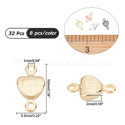 32Pcs 4 Colors Brass Links Connectors&nbsp;KK-AR0002-27