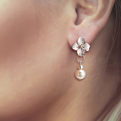 12Pcs 3 Style Brass Stud Earring Findings&nbsp;KK-BC0010-21