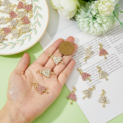 18Pcs 3 Styles Alloy with Rhinestone Pendants&nbsp;RB-DC0001-04