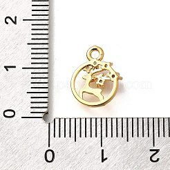 Brass Micro Pave Cubic Zirconia Pendants&nbsp;KK-K294-05G
