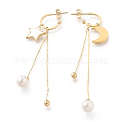 304 Stainless Steel Asymmetrical Earrings&nbsp;EJEW-O098-04G