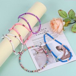 Polymer Clay Heishi Surfer Beaded Necklaces Set&nbsp;NJEW-SW00030