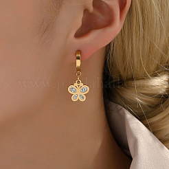 Fashionable Classic Butterfly 201 Stainless Steel Hoop Earrings&nbsp;MR2941