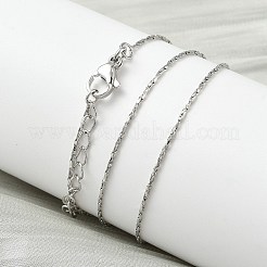1MM Brass Boston Link Chain Necklaces for Women&nbsp;NJEW-K271-13P