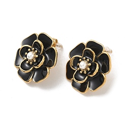 304 Stainless Steel Flower Stud Earrings&nbsp;LS-EJEW-A147-03G