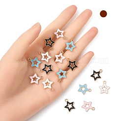 20Pcs 4 Colors Alloy Enamel Pendants&nbsp;ENAM-FP0002-65