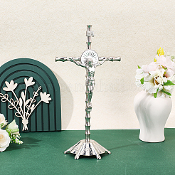 Religion Alloy Crucifix Cross Statue Display Decorations&nbsp;DJEW-WH0043-93