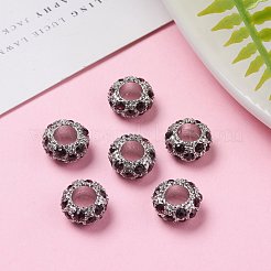 Alloy Rhinestone European Beads&nbsp;X-CPDL-H998-2
