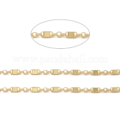 Rack Plating Brass Ring & Rectangle Link Chains&nbsp;CHC-I040-03G