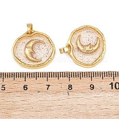 Brass Resin Pendants&nbsp;KK-I475-01G-03
