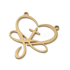 Hollow 201 Stainless Steel Pendants&nbsp;STAS-B136-01G