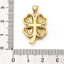 Rack Plating Brass Micro Pave Cubic Zirconia Pendants&nbsp;KK-L226-011G