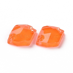 36Pcs Fluorescence Glass Connector Charms&nbsp;GLAA-WH0035-13E