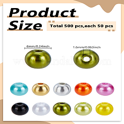 10 Colors ABS Plastic Imitation Pearl Beads&nbsp;MACR-LP0001-02A
