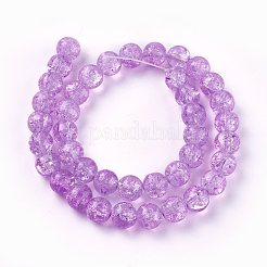 Crackle Glass Bead Strands&nbsp;CCG-E002-8mm-04