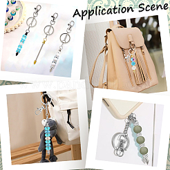 9Pcs 3 Colors Alloy Bullet Bar Beadable Keychain for Jewelry Making DIY Crafts&nbsp;KEYC-SC0001-10