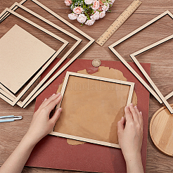 Poplar Wood Sheets & Rings&nbsp;DIY-WH0530-12