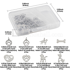 24Pcs 8 Styles 304/201 Stainless Steel Pendants&nbsp;STAS-FS0002-04