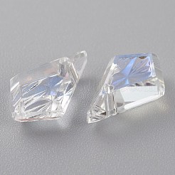 Embossed Glass Rhinestone Pendants&nbsp;GLAA-J101-01A-001MO