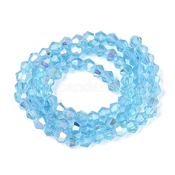 AB Color Plated Transparent Glass Beads Strands&nbsp;GLAA-G127-01-02M