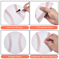 30Pcs Paper Baseball Card for Party Supplies Decorations&nbsp;AJEW-CP0010-48