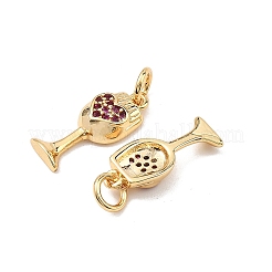 SHEGRACE Brass Micro Pave Cubic Zirconia Pendants&nbsp;XGRQ2C348-406G