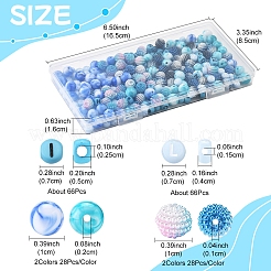 244Pcs Imitation Acrylic Beads Kits&nbsp;OACR-FS0004-07A