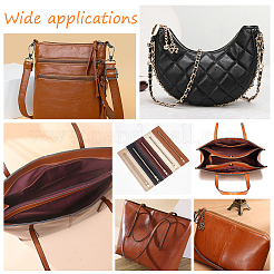 5Pcs 5 Colors PU Imitation Leather Purse Zippers&nbsp;PURS-WR0006-91