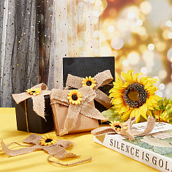 Polyester Ribbon Sunflower Bow&nbsp;DIY-WH0321-08