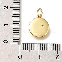 Rack Plating Brass Micro Pave Cubic Zirconia Charms&nbsp;KK-I720-42G