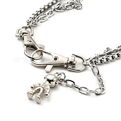 304 Stainless Steel Triple Layer Chains for Jeans Pants&nbsp;AJEW-E049-01P