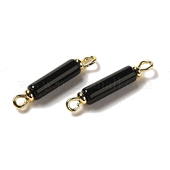 Natural Black Onyx(Dyed & Heated) Connector Charms&nbsp;FIND-C046-02G