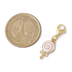 5Pcs 5 Styles Dessert Alloy Enamel Pendant Decorations&nbsp;HJEW-JM02383