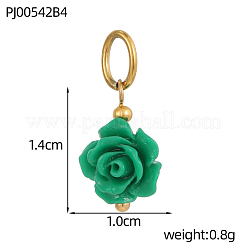 12Pcs 304 Stainless Steel Resin Charms&nbsp;STAS-OY009-84G
