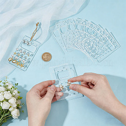 Acrylic Stud Earring Organizer Display Cards&nbsp;CDIS-WH0020-40B-03