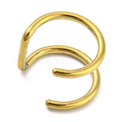 Ion Plating(IP) 304 Stainless Steel Double Line Cuff Earrings&nbsp;AJEW-K037-01G