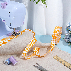 Polyester Stripe Pattern Ribbon&nbsp;OCOR-WH0078-541A