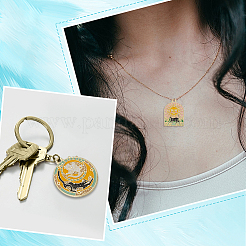 24Pcs 4 Styles Alloy Enamel Pendants&nbsp;ENAM-HY0001-42