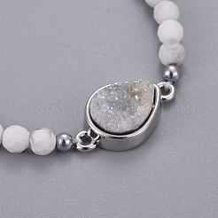 Natural Howlite Braided Bead Bracelets&nbsp;BJEW-I275-A01