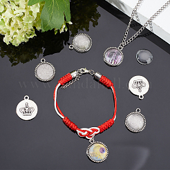 200Pcs DIY Half Round Pendant Making Kits&nbsp;DIY-AR0001-38AS