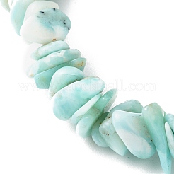 Natural Larimar Chip Beads Stretch Bracelets for Children&nbsp;BJEW-JB06389-02