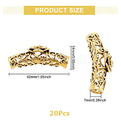20Pcs Tibetan Style Alloy Curved Tube Beads&nbsp;FIND-DC0002-41