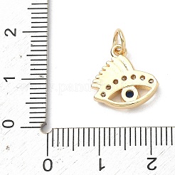 Brass Micro Pave Cubic Zirconia Pendants&nbsp;KK-H255-15A-G