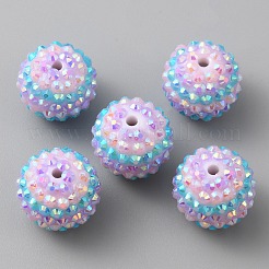 Resin Rhinestone Beads&nbsp;RESI-WH0034-35