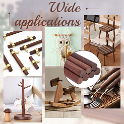 Waxed Round Wooden Sticks&nbsp;WOOD-OC0004-01D