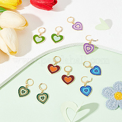 DIY Heart Drop Earring Making Kit&nbsp;DIY-GA0003-92