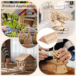 50Pcs Wood Craft Sticks&nbsp;WOOD-BC0001-36