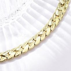 9MM Brass Cuban Link Chain Necklaces&nbsp;NJEW-Q051-01G